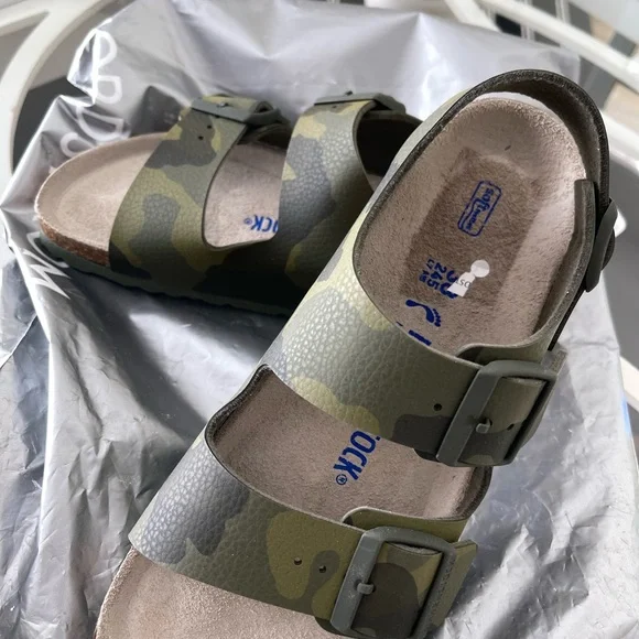 BIRKENSTOCK Milano Camo Birko Flor Sandal Army camouflage sandal 7 - 7.5 size 38 - Picture 10 of 16